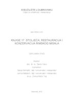 prikaz prve stranice dokumenta Knjige 17. stoljeća, restauracija i konzervacija Rimskog misala