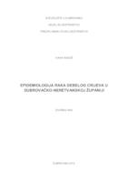 prikaz prve stranice dokumenta "Epidemiologija raka debelog crijeva u Dubrovačko-neretvanskoj županiji"