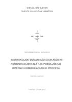 prikaz prve stranice dokumenta Instrukcijski dizajn kao edukacijski i komunikacijski alat za poboljšanje internih komunikacijskih procesa