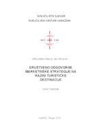 prikaz prve stranice dokumenta Društveno odgovorne marketinške strategije na razini turističke destinacije