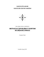 prikaz prve stranice dokumenta Motivacija zaposlenih s osvrtom na državnu upravu