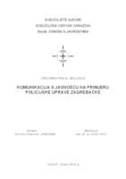 prikaz prve stranice dokumenta Komunikacija s javnošću na primjeru Policijske uprave zagrebačke