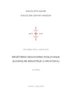 prikaz prve stranice dokumenta Društveno odgovorno poslovanje alkoholne industrije u Hrvatskoj