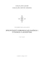 prikaz prve stranice dokumenta Specifičnosti komunikacije knjižnica i čitaonica s javnostima