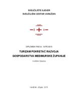 prikaz prve stranice dokumenta Turizam pokretač razvoja gospodarstva Međimurske županije