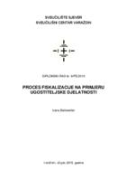 prikaz prve stranice dokumenta Proces fiskalizacije na primjeru ugostiteljske djelatnosti