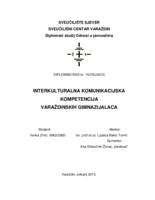 prikaz prve stranice dokumenta Interkulturalna komunikacijska kompetencija varaždinskih gimnazijalaca