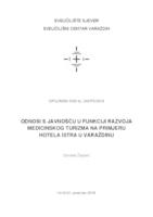 prikaz prve stranice dokumenta Odnosi s javnošću u funkciji medicinskog turizma na primjeru Hotela Istra u Varaždinu