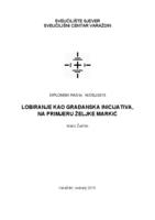 prikaz prve stranice dokumenta Lobiranje kao građanska inicijativa, na primjeru Željke Markić