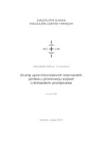 prikaz prve stranice dokumenta Značaj opće-informativnih internetskih portala u promicanju svijesti o klimatskim promjenama