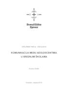 prikaz prve stranice dokumenta Komunikacija među adolescentima u srednjim školama