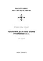 prikaz prve stranice dokumenta Komuniciranje kulturne baštine Dugoreškog kraja