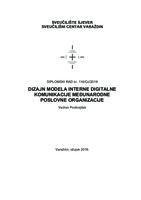 prikaz prve stranice dokumenta Dizajn modela interne digitalne komunikacije međunarodne poslovne grupacije