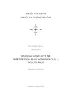prikaz prve stranice dokumenta Utjecaj konflikta na interpersonalnu komunikaciju u poslovanju