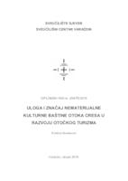 prikaz prve stranice dokumenta Uloga i značaj nematerijalne kulturne baštine otoka Cresa u razvoju otočkog turizma