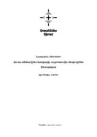prikaz prve stranice dokumenta Javna edukacijska kampanja za promociju eko projekta Dravantura
