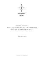 prikaz prve stranice dokumenta Utjecaj kreativnog računovodstva na poslovni rezultat poduzeća