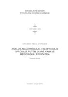 prikaz prve stranice dokumenta Analiza maloprodaje, veleprodaje i prodaje putem javne nabave medicinskih proizvoda