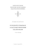 prikaz prve stranice dokumenta Potrošačko ponašanje uvjetovano prikrivenim oglašavanjem