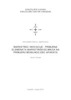 prikaz prve stranice dokumenta Marketing i inovacije - primjena elemenata marketinškog miksa na primjeru mobilnog ebc aparata