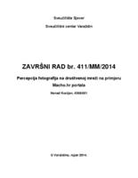 prikaz prve stranice dokumenta Percepcija fotografija na društvenoj mreži na primjeru Macho.hr portala