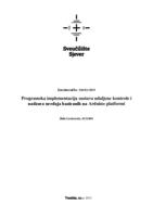 prikaz prve stranice dokumenta Programska implementacija sustava udaljene kontrole i nadzora uređaja baziranih na Arduino platformi