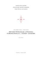 prikaz prve stranice dokumenta Metode persuazije u procesu komuniciranja s "teškim osobama"