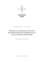 prikaz prve stranice dokumenta Percepcija građana kvalitete interpersonalne komunikacije s policijskim službenicima