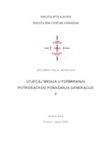 prikaz prve stranice dokumenta Utjecaj medija u formiranju potrošačkog ponašanja generacije Z