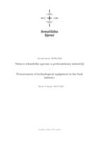 prikaz prve stranice dokumenta Nabava tehnološke opreme u prehrambenoj industriji