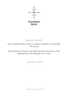 prikaz prve stranice dokumenta Razvoj poduzetništva žena na prijelazu tisućljeća u Republici Hrvatskoj
