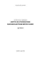 prikaz prve stranice dokumenta Zaštita od otočnog rada sunčane elektrane Mipcro Ivanec