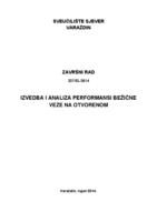 prikaz prve stranice dokumenta Izvedba i analiza performansi bežične veze na otvorenom