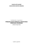 prikaz prve stranice dokumenta Primjena HACCP principa u proizvodnji proizvoda od brašna