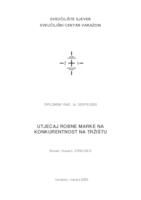 prikaz prve stranice dokumenta Utjecaj robne marke na konkurentnost na tržištu