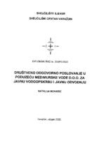 prikaz prve stranice dokumenta Društveno odgovorno poslovanje u poduzeću Međimurske vode d.o.o. za javnu vodoopskrbu i javnu odvodnju