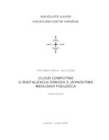 prikaz prve stranice dokumenta Cloud computing u digitalizaciji odnosa s javnostima medijskih poduzeća