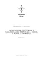 prikaz prve stranice dokumenta Analiza tehnika protokola u parlamentarnim izborima 2016. godine u Republici Hrvatskoj