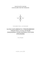 prikaz prve stranice dokumenta Uloga suplemenata i prehrambenih proizvoda u kvalitetnom osiguranju acido-baznog statusa organizma