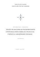 prikaz prve stranice dokumenta Odaziv na Nacionalni program ranog otkrivanja raka debelog crijeva na području Varaždinske županije