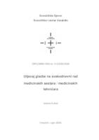 prikaz prve stranice dokumenta Utjecaj glazbe na svakodnevni rad medicinskih sestara / medicinskih tehničara