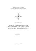 prikaz prve stranice dokumenta Osjećaj koherentnosti zdravstvenih djelatnika Opće bolnice "Dr. Tomislav Bardek"