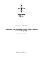 prikaz prve stranice dokumenta Oblikovanje baze podataka za praćenje zaliha u skladištu sustavom PostgreSQL