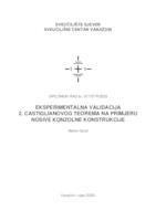 prikaz prve stranice dokumenta Eksperimentalna validacija 2. Castiglianovog teorema na primjeru nosive konzolne konstrukcije