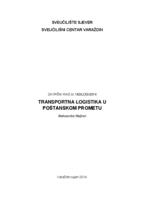 prikaz prve stranice dokumenta Transportna logistika poštanskog sustava