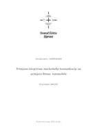 prikaz prve stranice dokumenta Primjena integrirane marketinške komunikacije na primjeru Rimac Automobilu