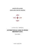 prikaz prve stranice dokumenta Automatizacija linije za izradu masivnih ploča