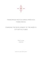 prikaz prve stranice dokumenta Financiranje razvoja grada Križevaca EU fondovima