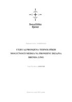 prikaz prve stranice dokumenta Utjecaj promjena tehnoloških mogućnosti medija na promjenu dizajna brenda Lino