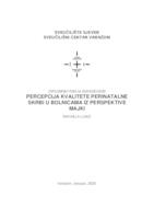 prikaz prve stranice dokumenta Percepcija kvalitete perinatalne skrbi u bolnicama iz perspektive majki